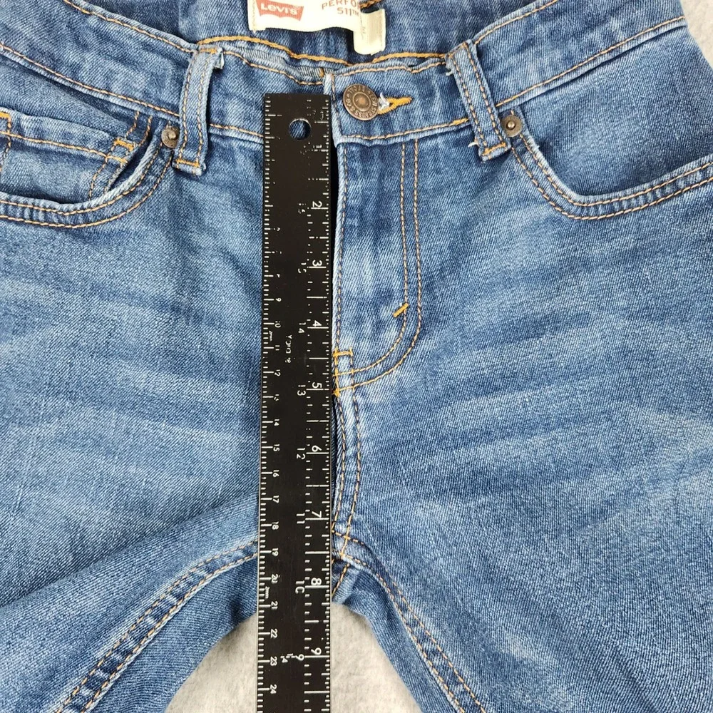 Levi's‎ 511 Jeans Boys 14 Blue Denim Medium Wash Performance Slim Straight Leg